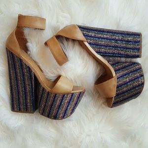 Jeffrey Campbell Forget Disco Retro Platforms